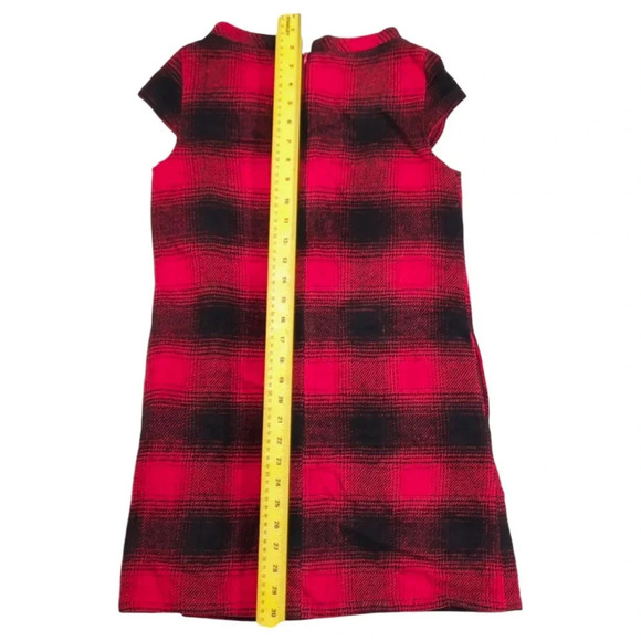 Piko 1988 Red Black Tartan Buffalo Plaid Checkered Shift Mini Dress Size Small - Picture 9 of 10